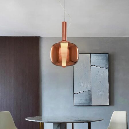 3437-1A-32 Shine Tekli Sarkıt Rose Gold - Lefkoşa Lüks Aydınlatma - Mavi Pandora