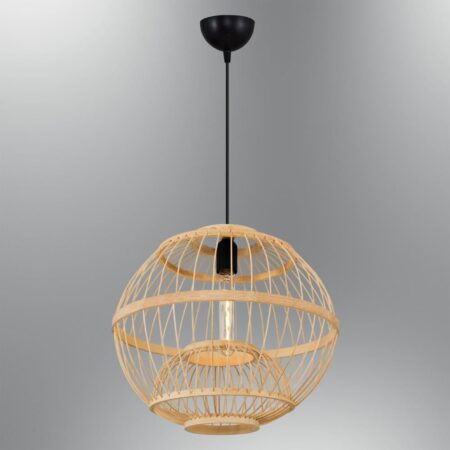 4458-60 Tekli Hasır Sarkıt 40X35 Cm - Mağusa Lüks Aydınlatma - Mavi Pandora