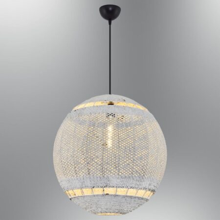 4461-18-01 Ball Tekli Sarkıt 50 X 50 Cm - Mağusa Lüks Aydınlatma - Mavi Pandora