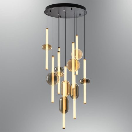 4116-10A Luxa 10’Lu Mix Sarkıt Karışık - Kıbrıs Lüks Aydınlatma - Mavi Pandora