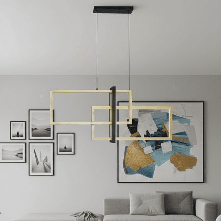 4158-1Ad-20 Square 3’Lü Dikey Sarkıt Eskitme - Lefkoşa Lüks Aydınlatma - Mavi Pandora